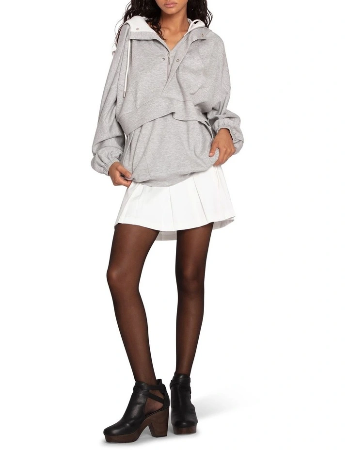 Best Of Me Panelled Hoodie in Grey Marle image 2