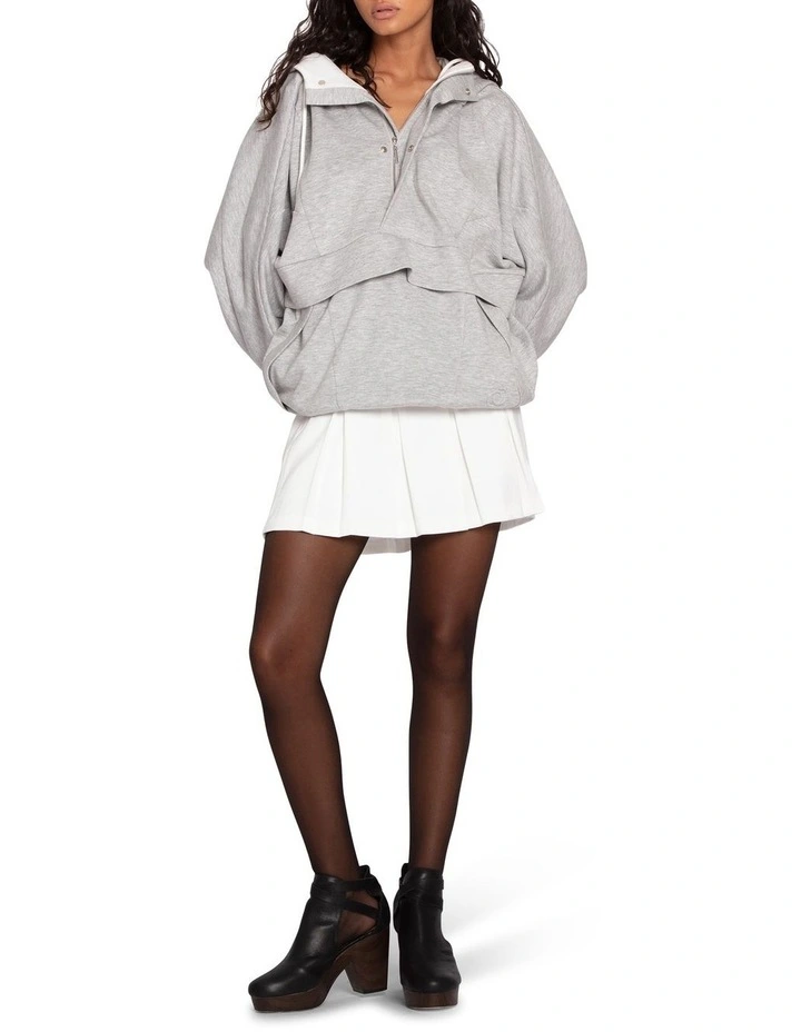 Best Of Me Panelled Hoodie in Grey Marle image 5