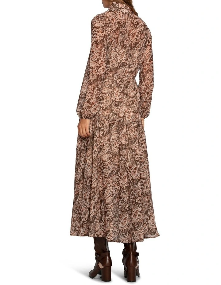 Waterfall Printed Maxi Dress in Print image 4