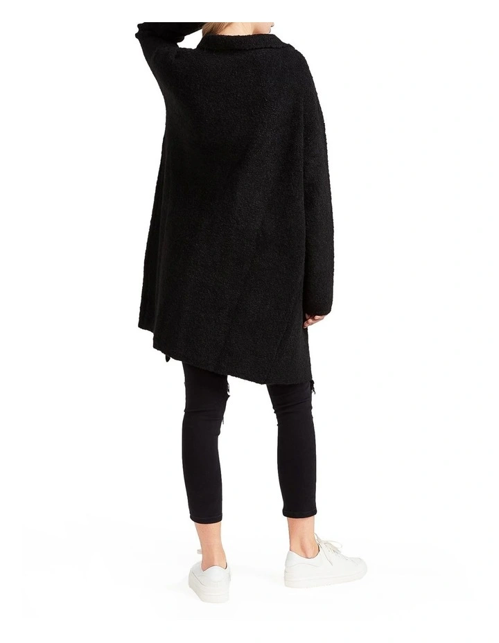 Days Go By Sustainable Blazer Cardigan in Black image 3