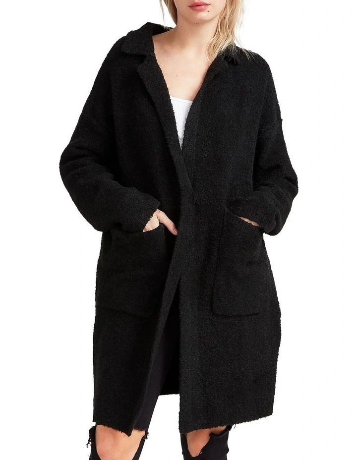 Days Go By Sustainable Blazer Cardigan in Black image 5