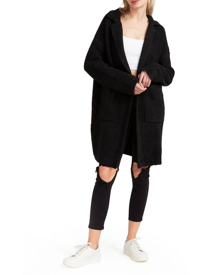 Days Go By Sustainable Blazer Cardigan in Black image 6