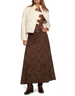 Play It Cool Coupe Maxi Skirt in Chocolate