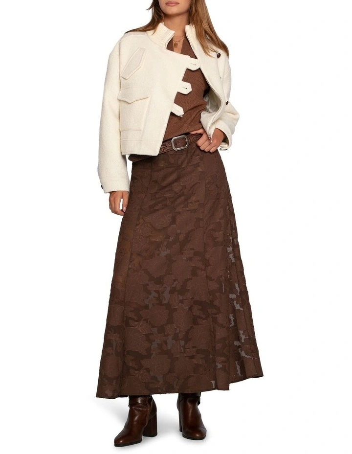 Play It Cool Coupe Maxi Skirt in Chocolate image 1