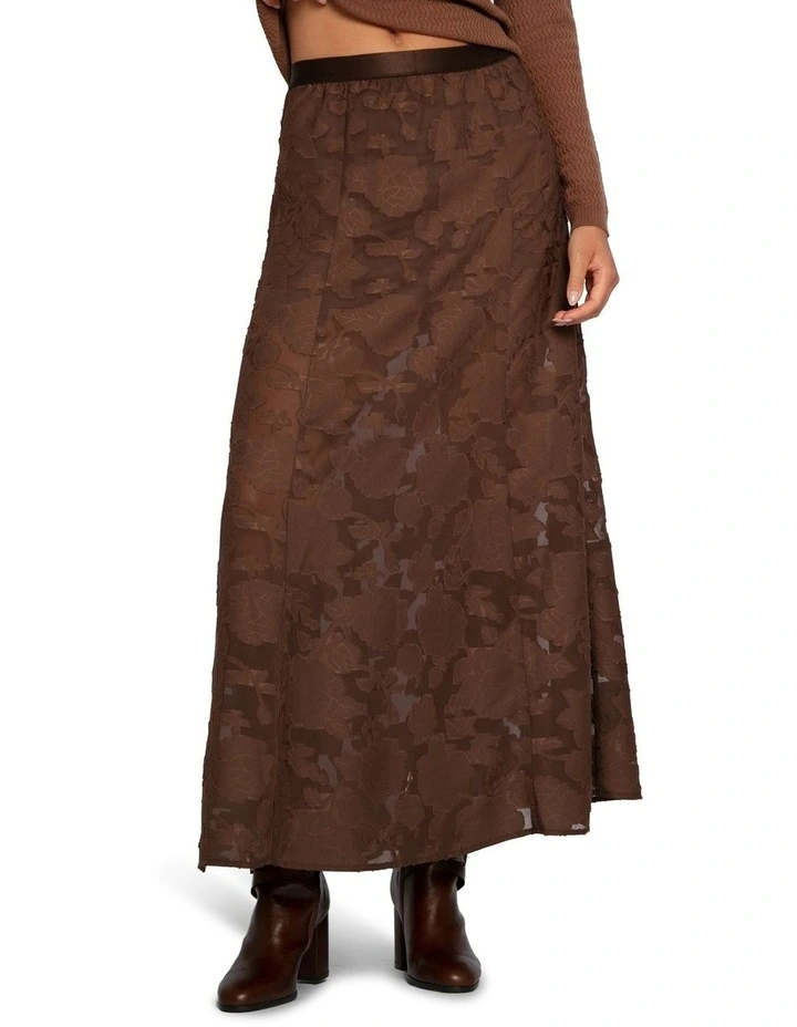 Play It Cool Coupe Maxi Skirt in Chocolate image 2