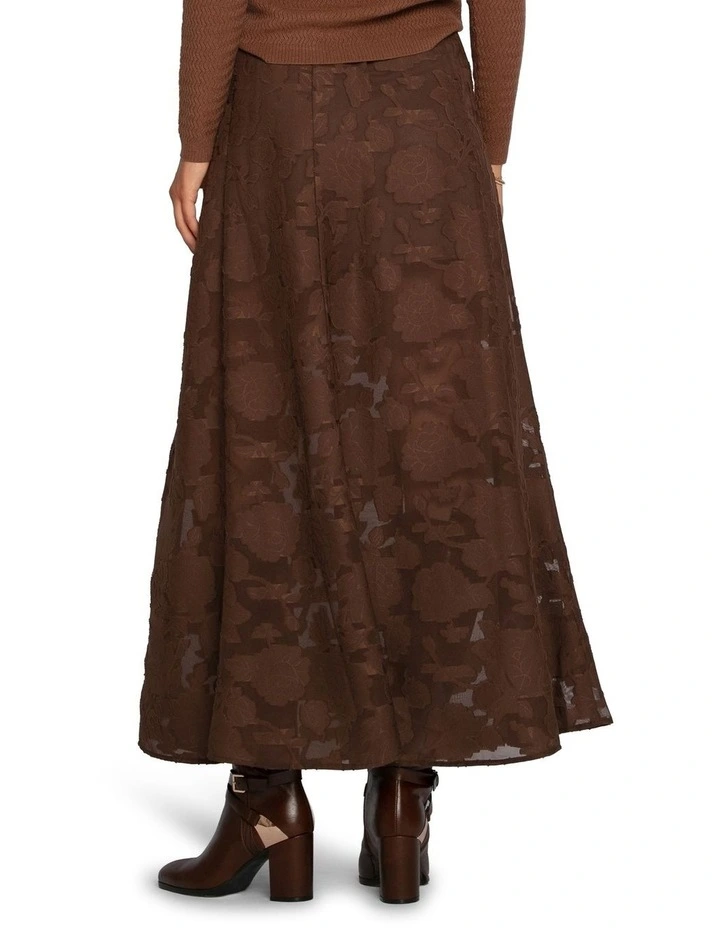 Play It Cool Coupe Maxi Skirt in Chocolate image 3