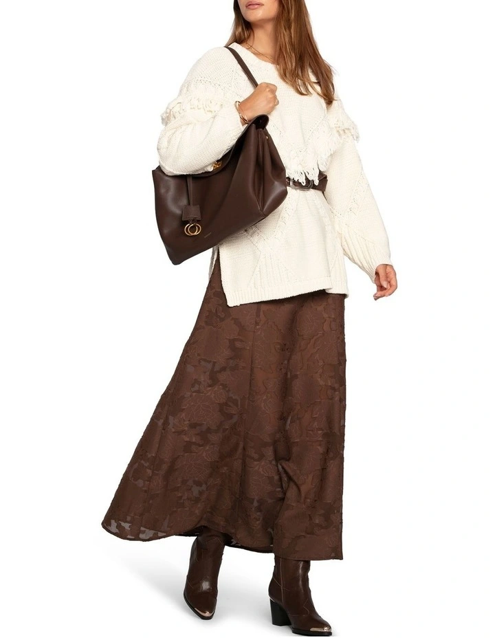 Play It Cool Coupe Maxi Skirt in Chocolate image 4