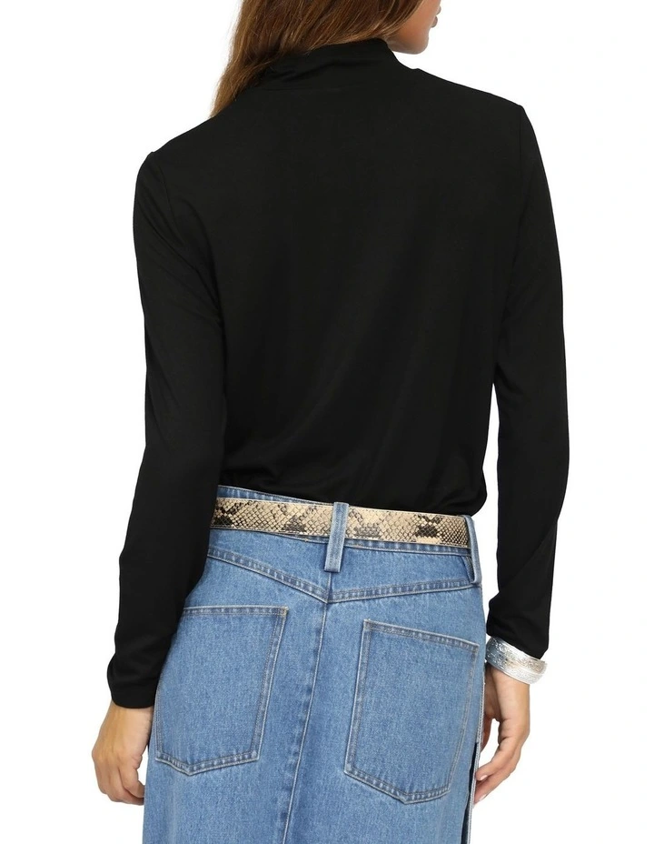 Easy Love Long Sleeve Top in Black image 4