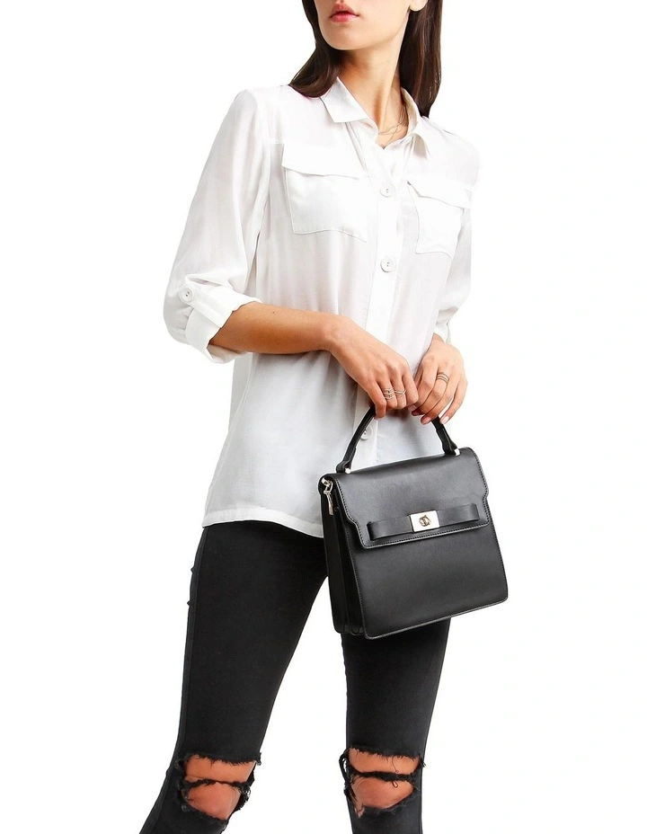 Eclipse Rolled Sleeve Blouse in Cream image 6