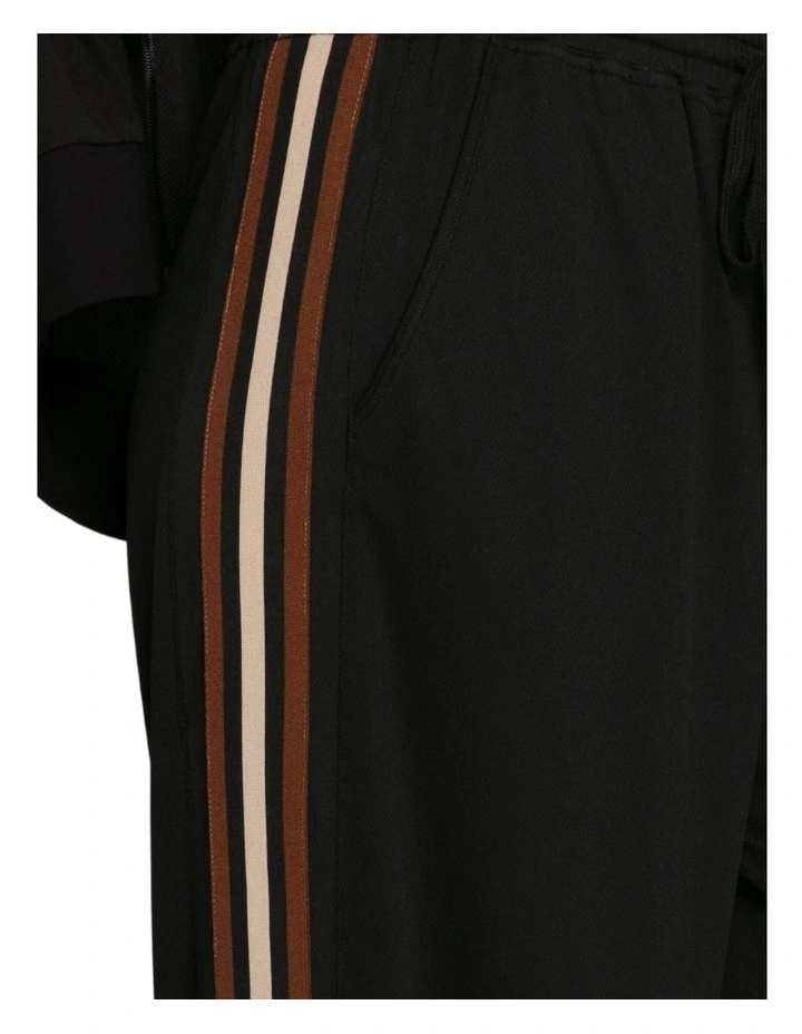 Beach Front Striped Wide Leg Pants in Black image 7
