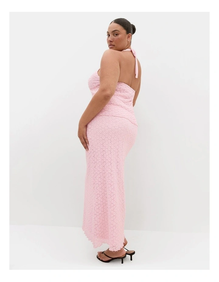 Plus Size Shiloh Lace Halter Top in Heavenly Pink image 2