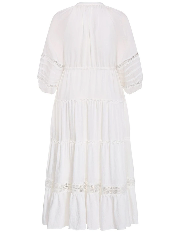 Plus Size Tiana Tier Maxi Dress in Creme image 4