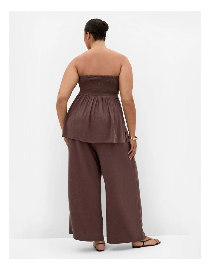 Plus Size Haven Relaxed Wide Leg Pant in Chocolate image 2