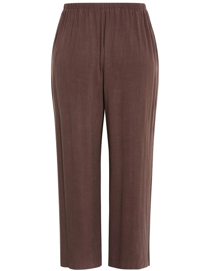 Plus Size Haven Relaxed Wide Leg Pant in Chocolate image 3