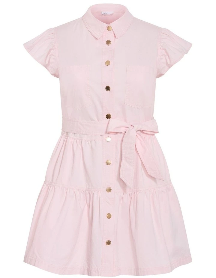 Plus Size Kelsie Cotton Mini Dress in Heavenly Pink image 3