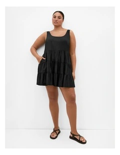 Plus Size Taranto Mini Dress in Black