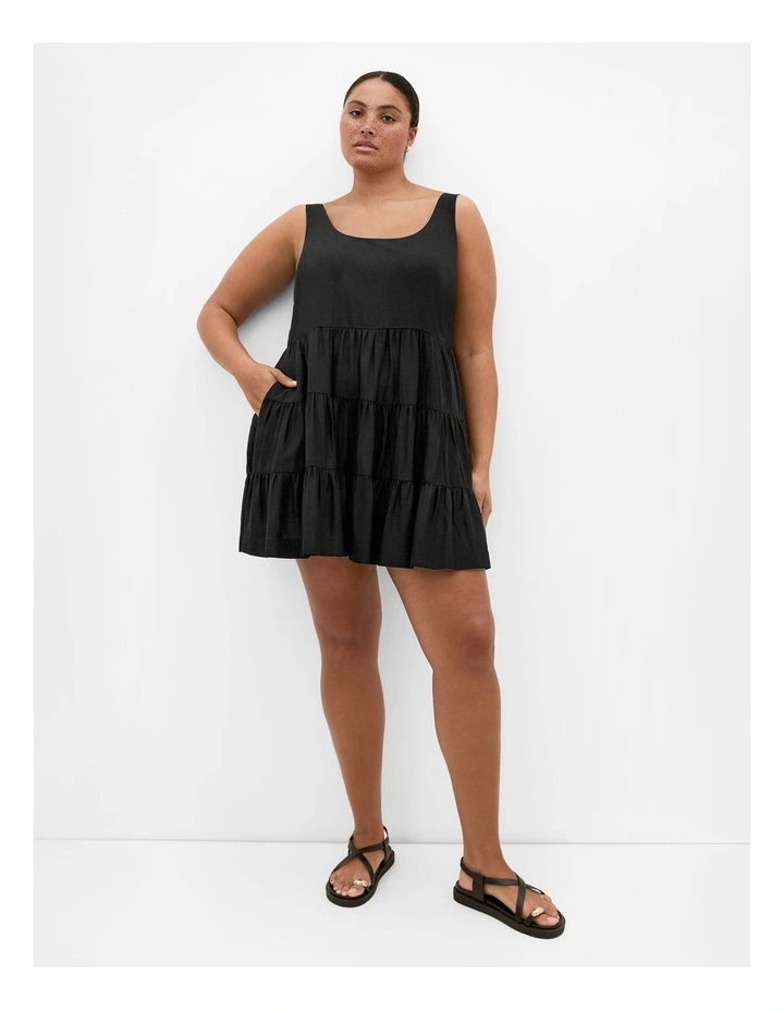 Plus Size Taranto Mini Dress in Black image 1