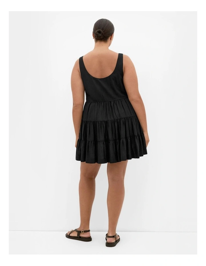 Plus Size Taranto Mini Dress in Black image 2