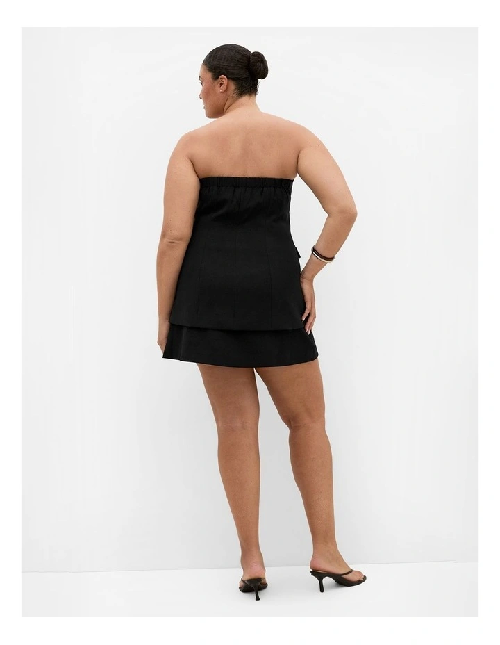 Plus Size Abbie Strapless Bustier in Black image 2