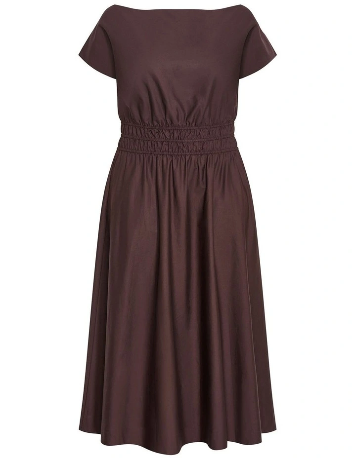 Plus Size Cass Cotton Maxi Dress in Dark Chocolate image 3
