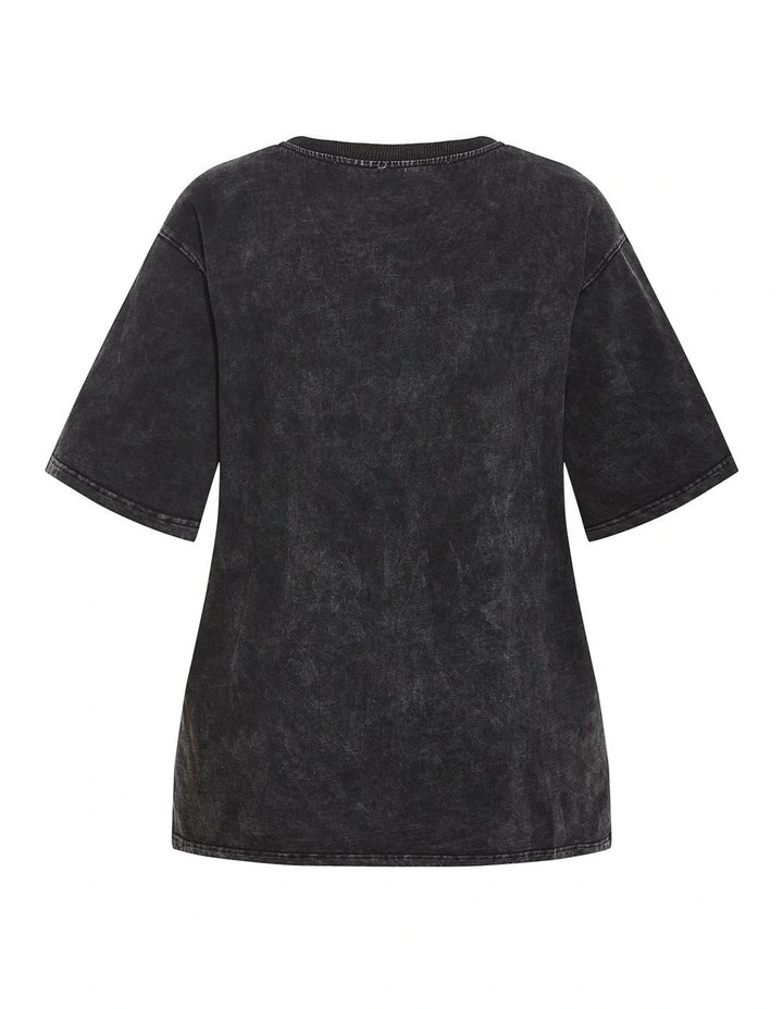 Plus Size Stardust Cotton Tee in Black Stone Wash image 4