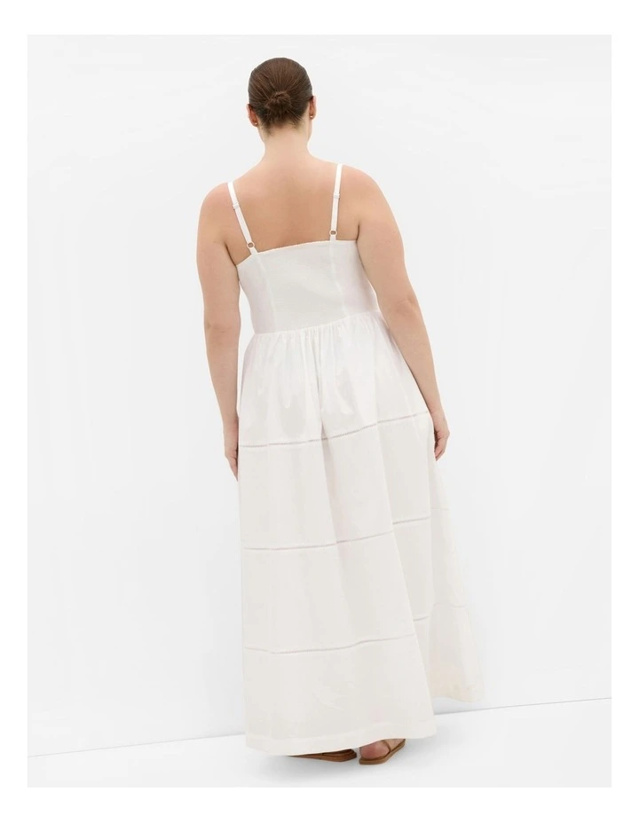 Plus Size Vani Corset Maxi Dress in Ivory image 2