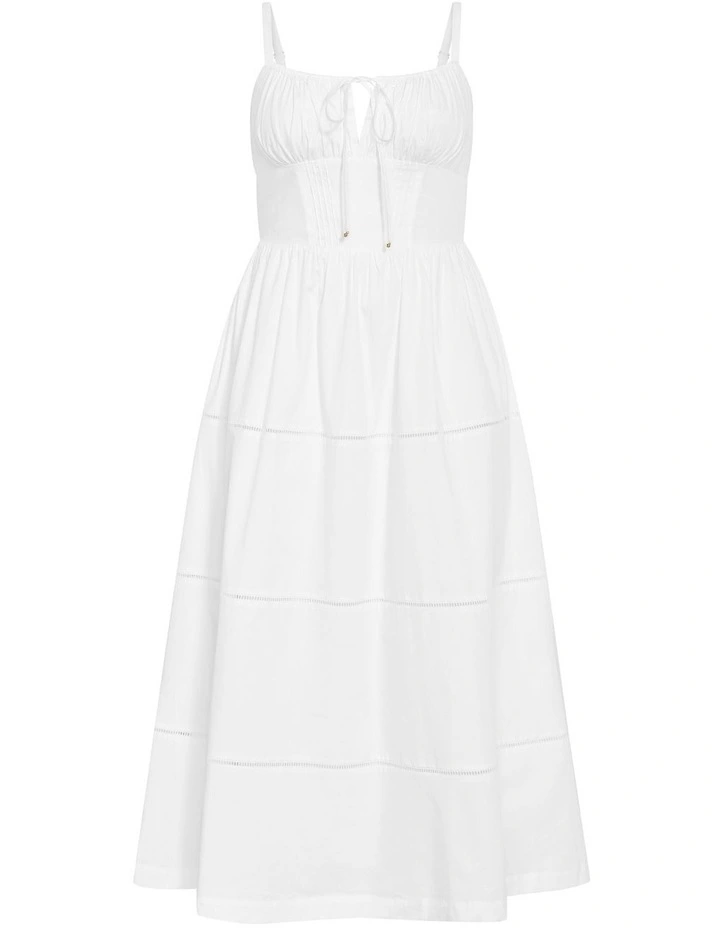 Plus Size Vani Corset Maxi Dress in Ivory image 3