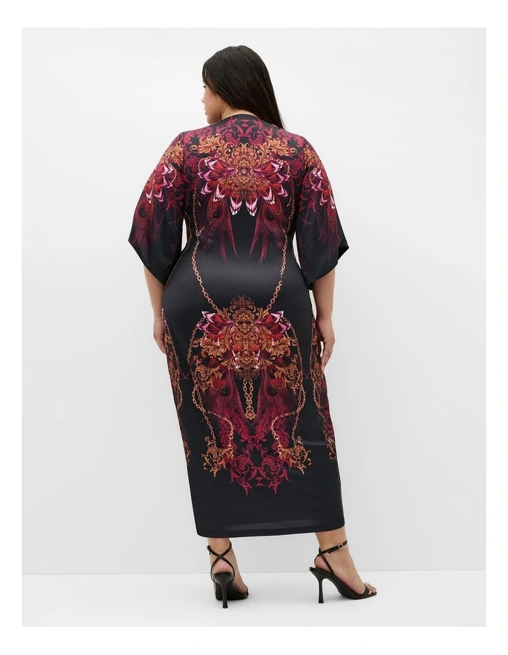 Plus Size Priscilla Twist Tulip Maxi Dress in Ruby image 2