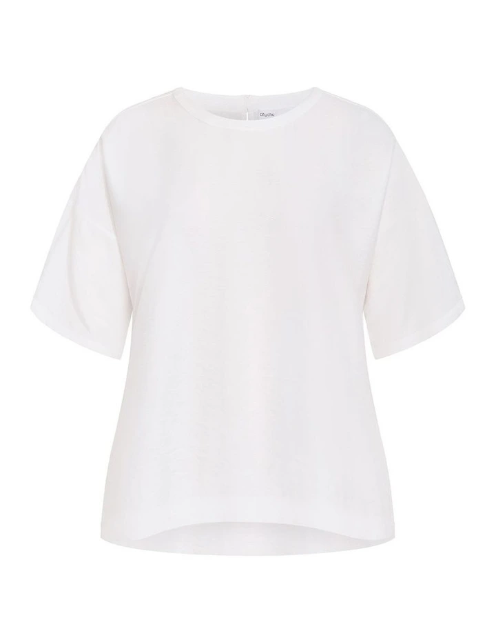 Plus Size Alexi Relaxed Top in Ivory image 3