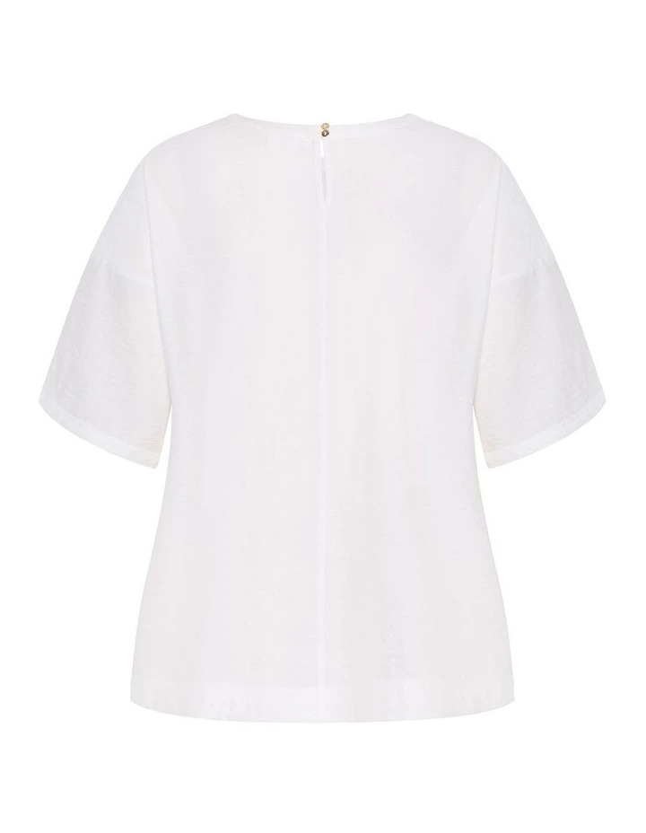 Plus Size Alexi Relaxed Top in Ivory image 4