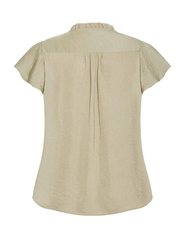 Plus Size Drama Queen Short Sleeve Shirt in Sage image 4