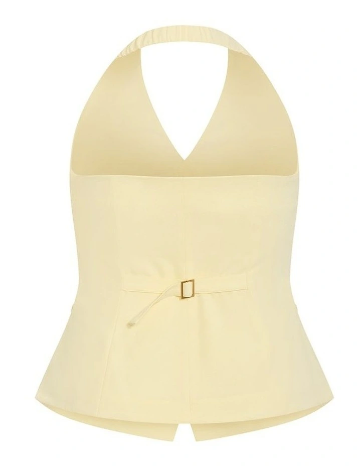 Plus Size Abbie Halter Vest in Lemon Sorbet image 4