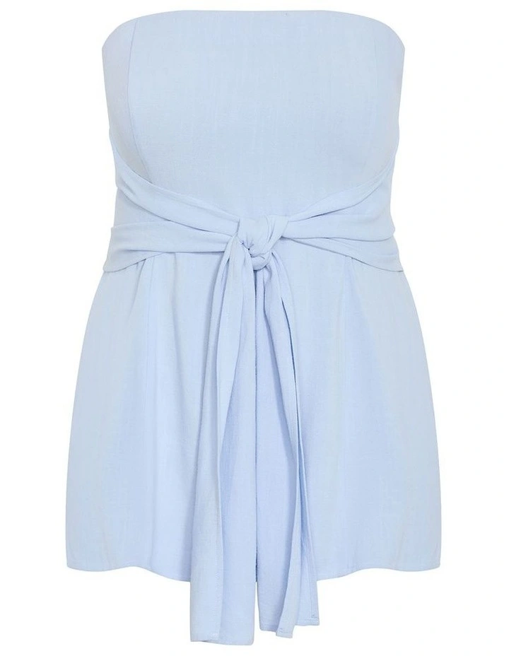 Plus Size Haven Strapless Tie Top in Powder Blue image 3