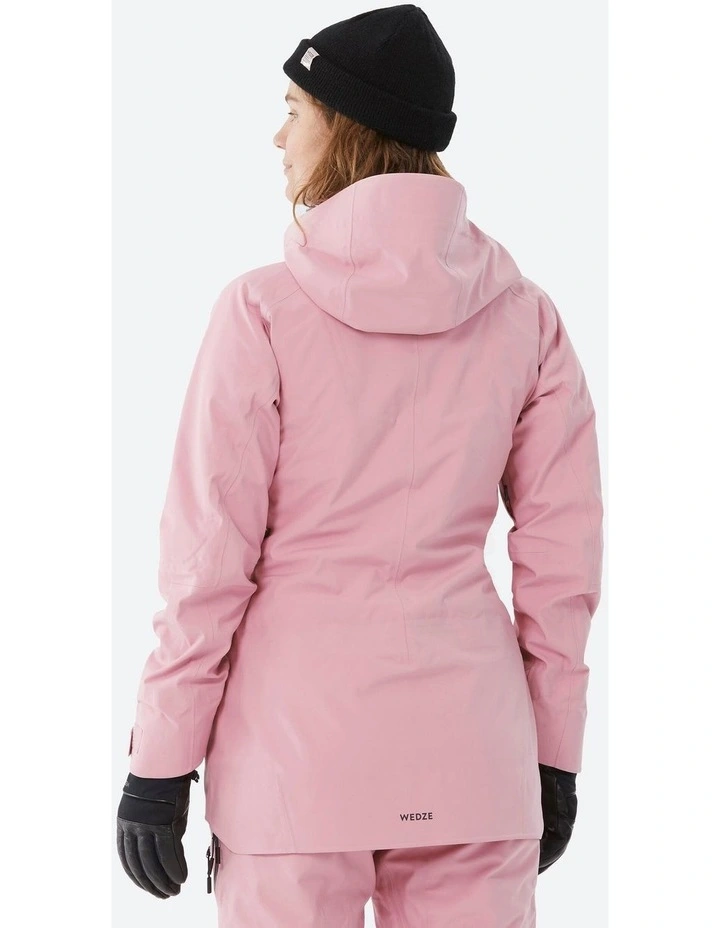 Womens Warm and Breathable Ski and Snowboard Jacket, FR500 in Pale Pink image 2
