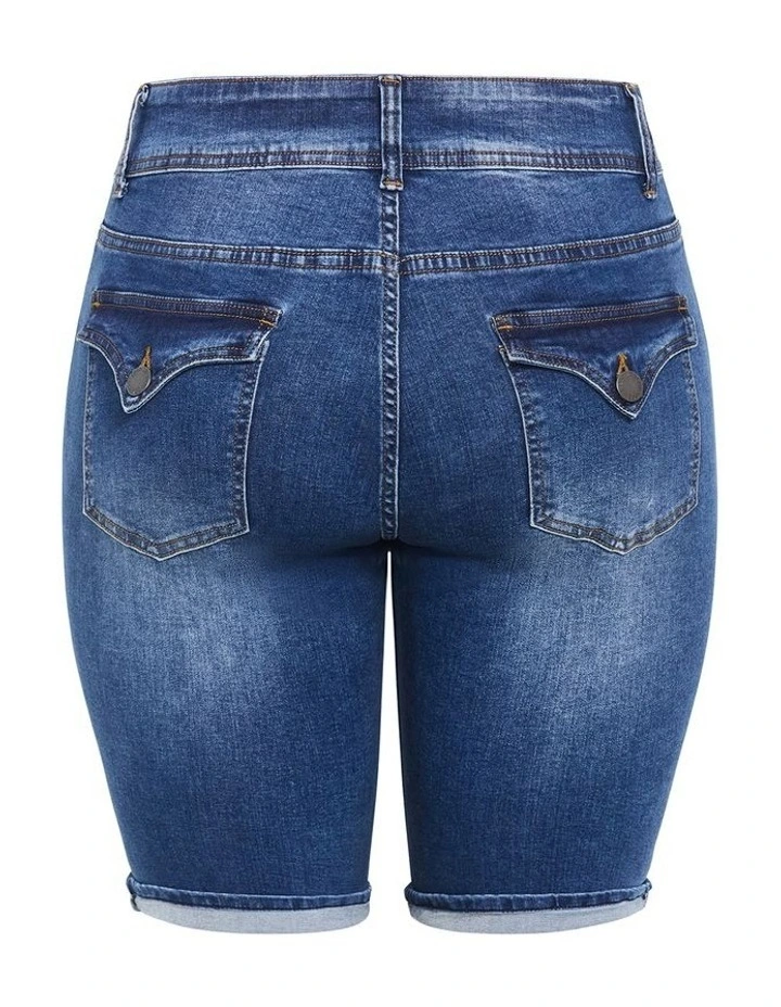 Plus Size Killer Pins Denim Short in Mid Wash image 4