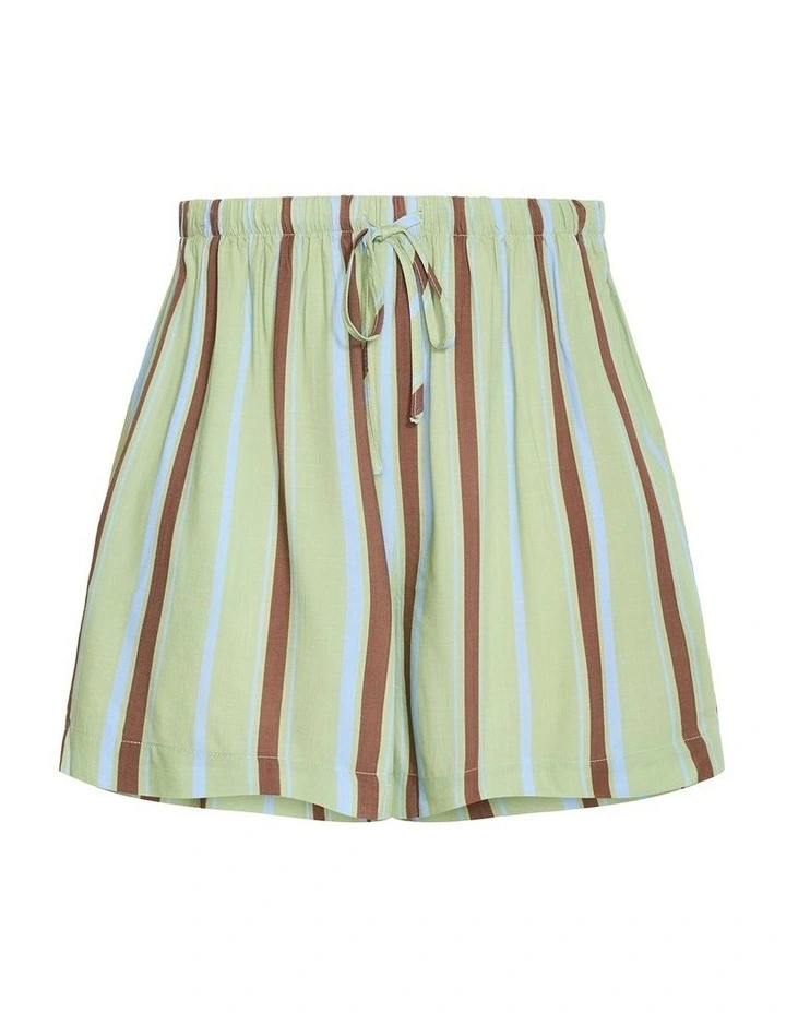 Plus Size Haven Stripe Short in Matcha image 3
