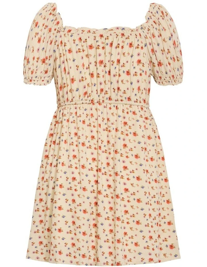Plus Size Dream Print Mini Dress in Butter image 4
