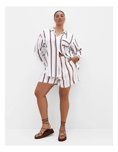 Plus Size Haven Stripe Shirt in Ivory
