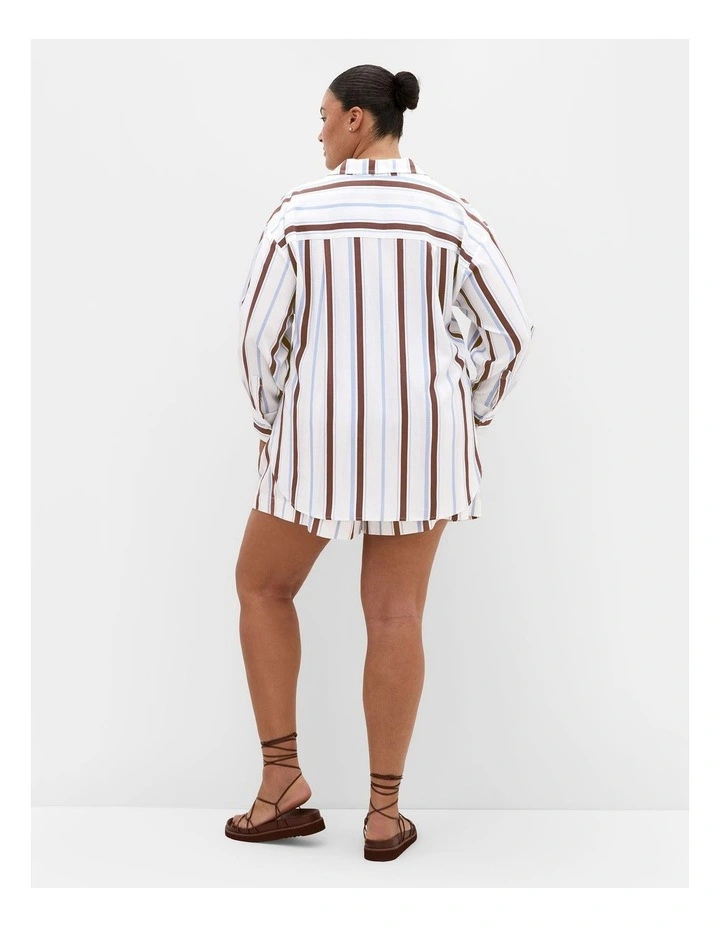 Plus Size Haven Stripe Shirt in Ivory image 2