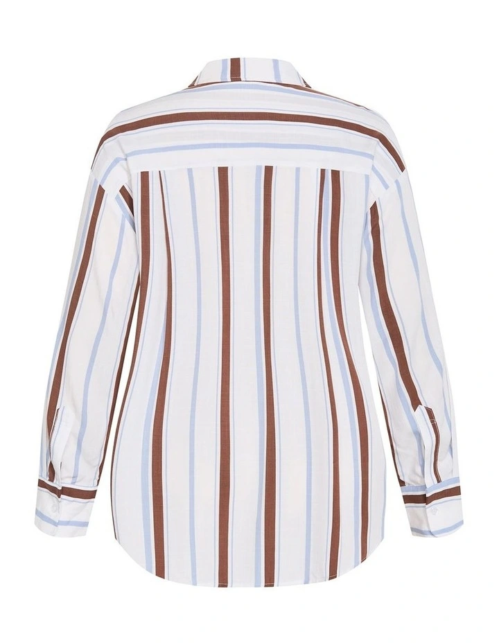 Plus Size Haven Stripe Shirt in Ivory image 4