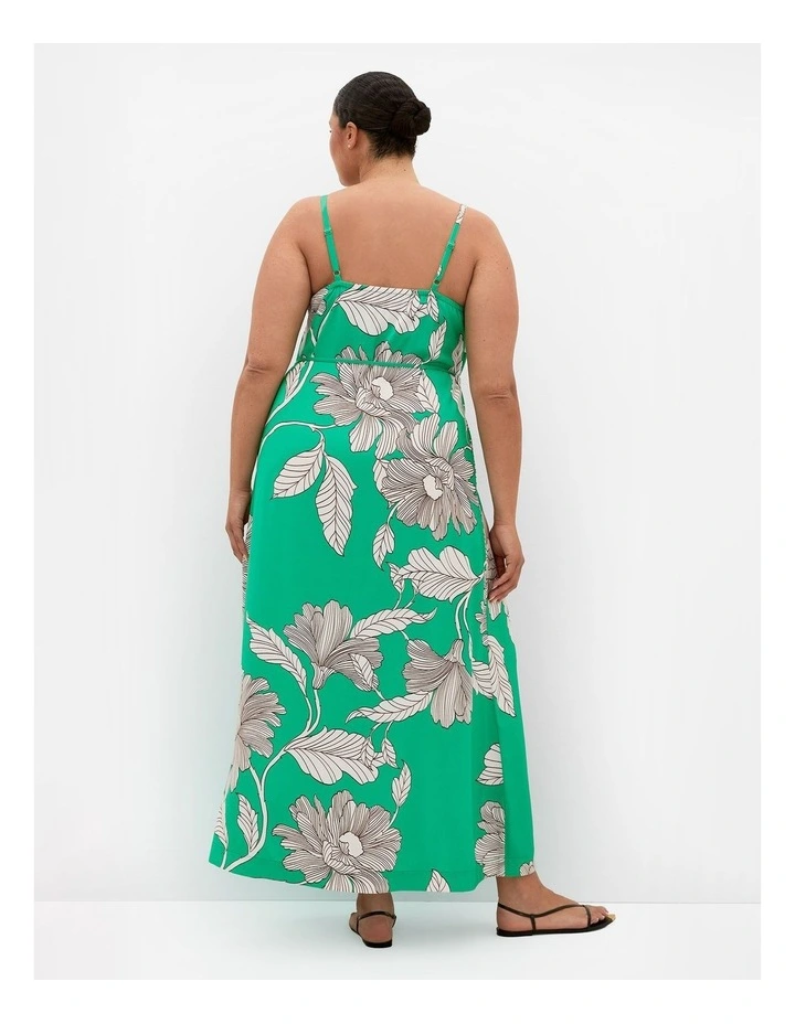 Plus Size Millie Print Maxi Dress in Greenstone image 2