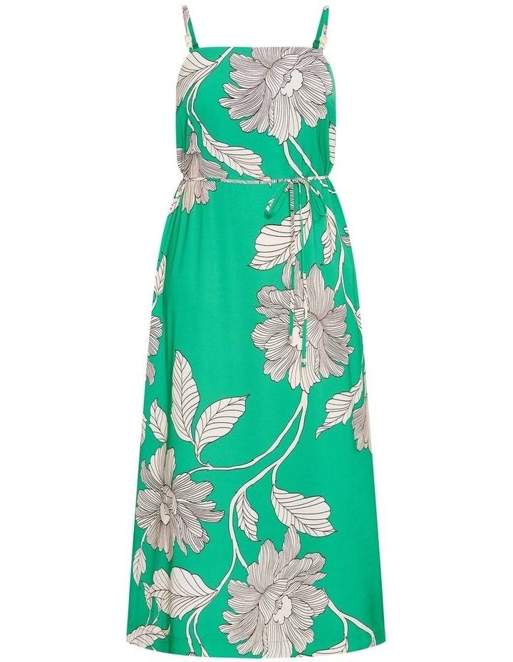 Plus Size Millie Print Maxi Dress in Greenstone image 3