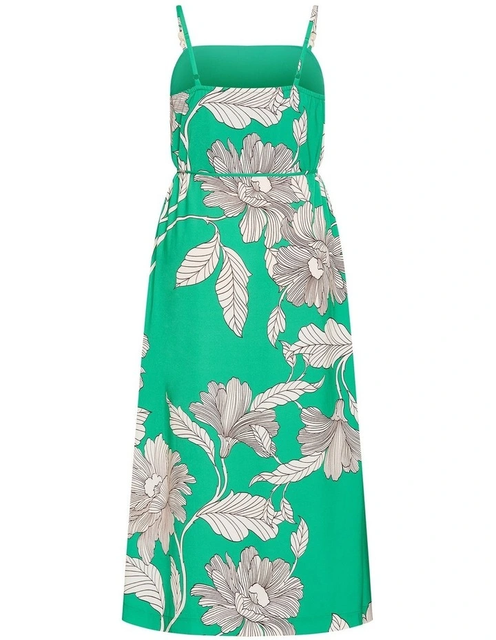 Plus Size Millie Print Maxi Dress in Greenstone image 4