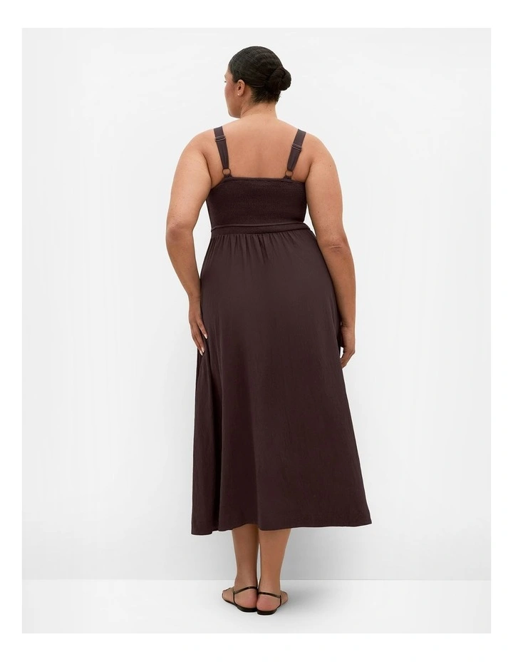 Plus Size Collins Sleeveless Maxi Dress in Chocolate image 2