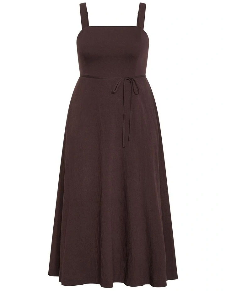 Plus Size Collins Sleeveless Maxi Dress in Chocolate image 3