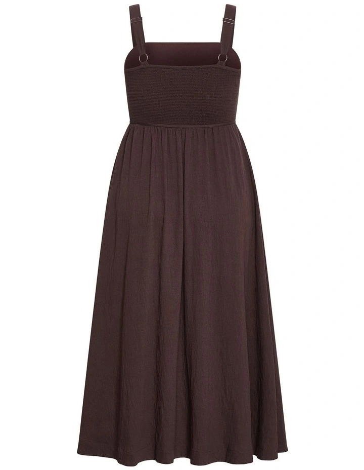 Plus Size Collins Sleeveless Maxi Dress in Chocolate image 4