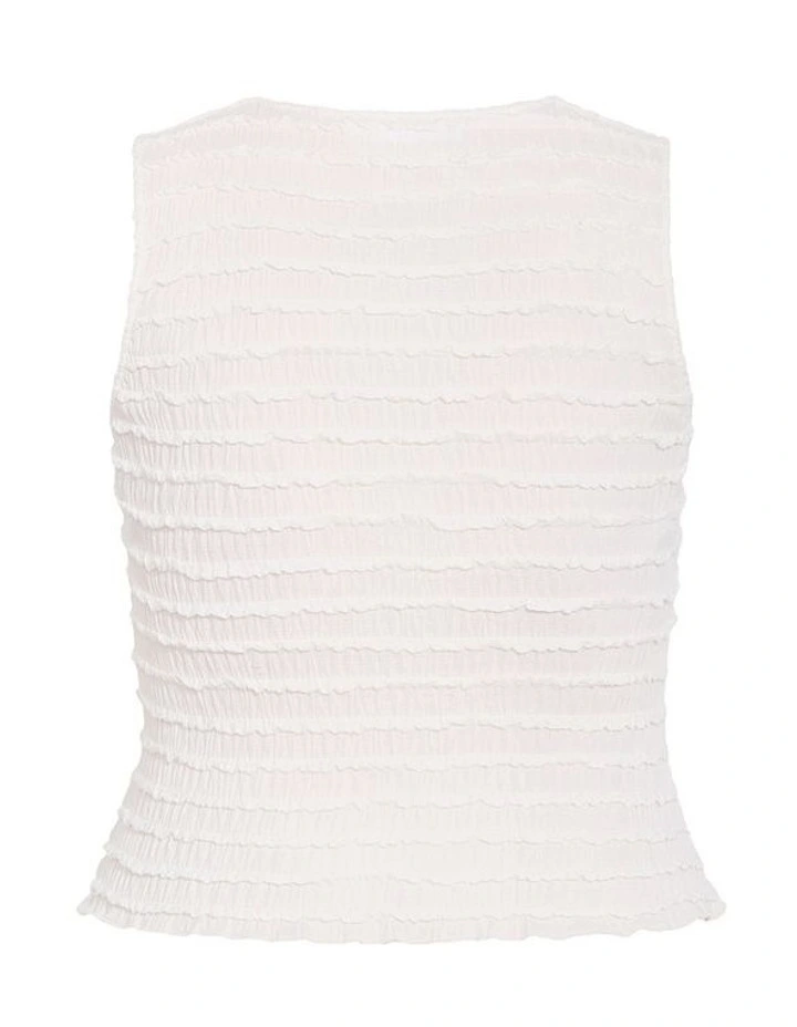 Plus Size Sheree Sleeveless Ruched Top in Cream image 4