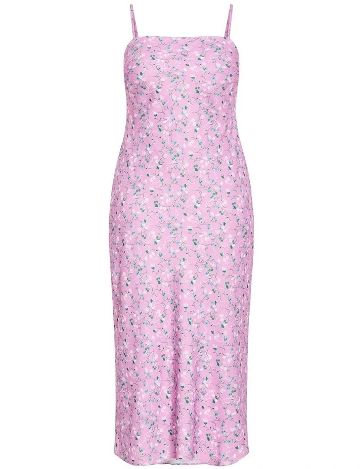 Plus Size Ellery Ditsy Print Maxi Dress in Light Fuschia image 3