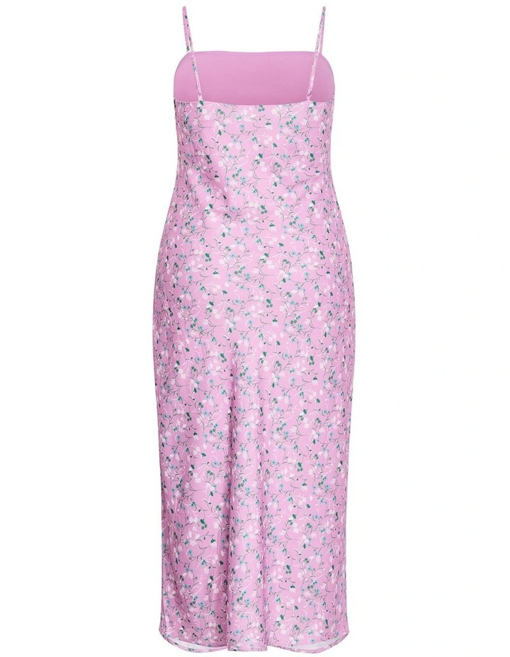 Plus Size Ellery Ditsy Print Maxi Dress in Light Fuschia image 4