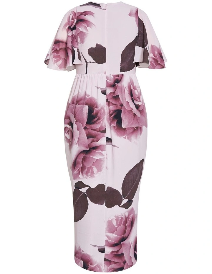 Plus Size Braelynn Bloom Print Maxi Dress in Blush image 4